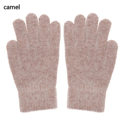 2022. gada elastīgi, pilni pirkstgalda cimdi, silti, biezi, riteņbraukšanas modei sievietēm, vīriešiem, ziemai, adīti, vilnas āra cimdi