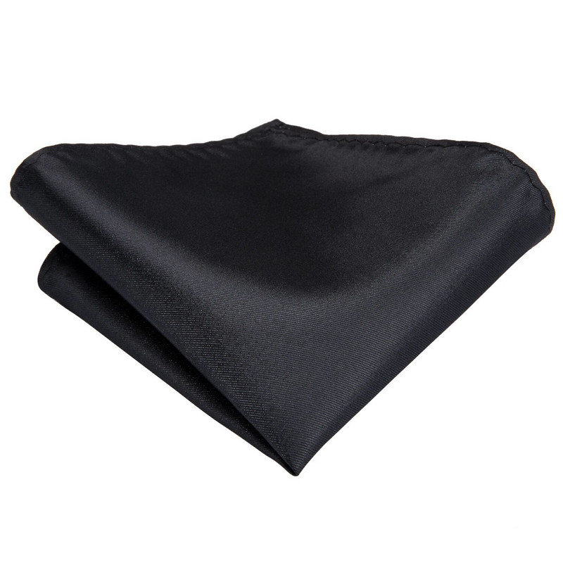 Hi-kravata Crno-bijela jednobojna svilena vjenčana kravata za muškarce Poklon s dugmadima za manžete Muška kravata Gravata Modni dizajner Poslovni Dropshipping