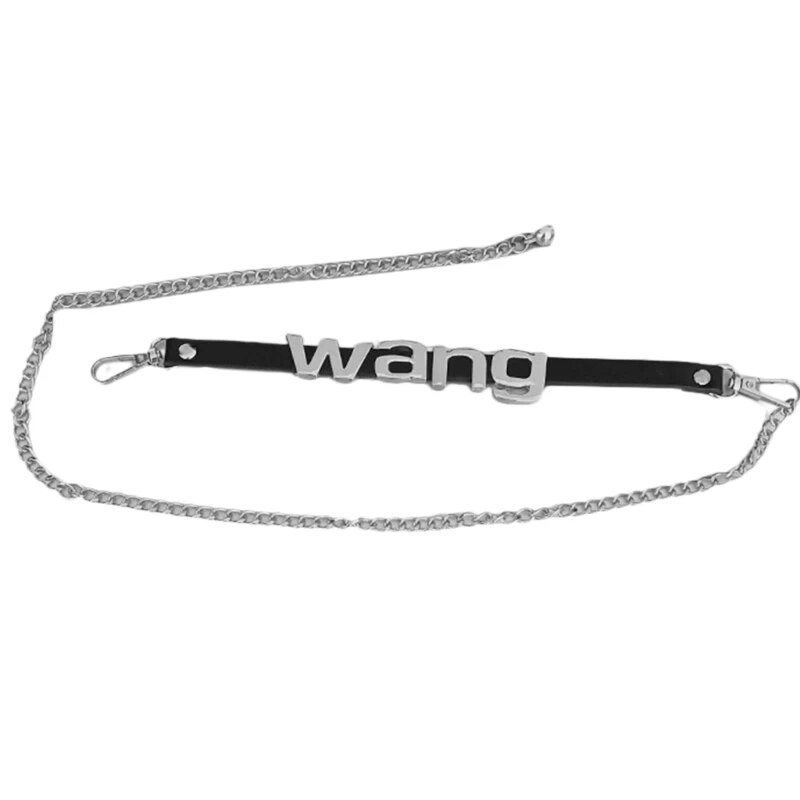 Metalni tanki remen Y2K stila za žene Ženski remen za haljine koji odgovara WANG slovu Ženske traperice Dodaci za uže oko struka