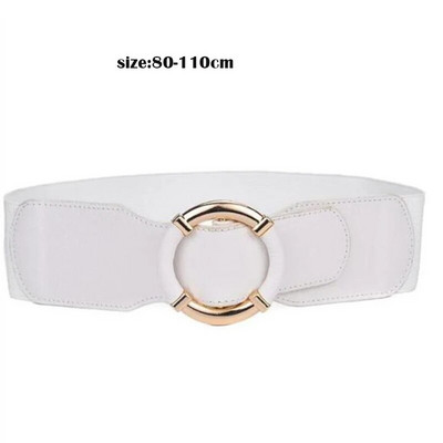 Elastīgas jostas sieviešu kleitām Plata josta sievietēm Sieviešu jostasvietas jostas zelta apļa sprādzes siksnas apģērbu aksesuāriem