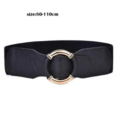 Elastīgas jostas sieviešu kleitām Plata josta sievietēm Sieviešu jostasvietas jostas zelta apļa sprādzes siksnas apģērbu aksesuāriem