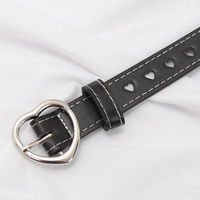 Novi modni ženski dizajnerski remen od PU kože Ženski slatki crni Harajuku remen Ženske hlače Party Dress Remeni u obliku srca za traperice