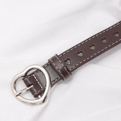 Novi modni ženski dizajnerski remen od PU kože Ženski slatki crni Harajuku remen Ženske hlače Party Dress Remeni u obliku srca za traperice