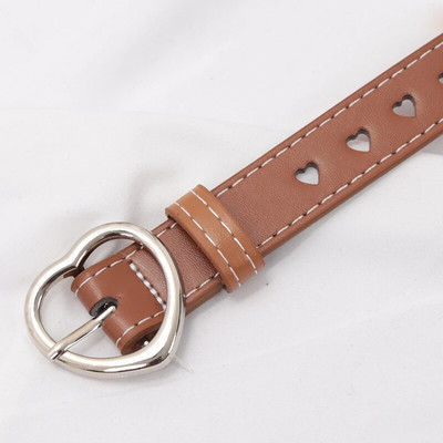 Novi modni ženski dizajnerski remen od PU kože Ženski slatki crni Harajuku remen Ženske hlače Party Dress Remeni u obliku srca za traperice