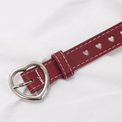 Novi modni ženski dizajnerski remen od PU kože Ženski slatki crni Harajuku remen Ženske hlače Party Dress Remeni u obliku srca za traperice