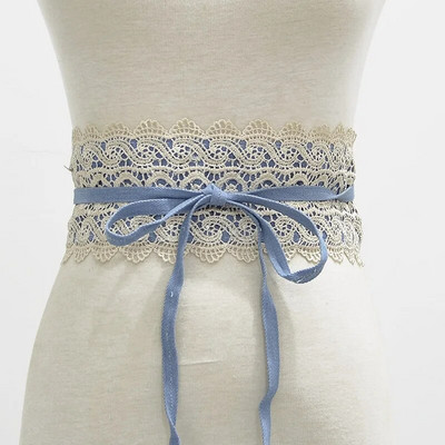 Sieviešu bantes mežģīņu jostas korsete platas jostas sievietēm melns balts sieviešu pašsavienojums Obi Cinch jostasvieta Kāzu kleitas jostasvieta