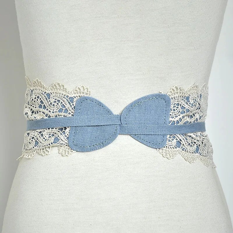 Sieviešu bantes mežģīņu jostas korsete platas jostas sievietēm melns balts sieviešu pašsavienojums Obi Cinch jostasvieta Kāzu kleitas jostasvieta