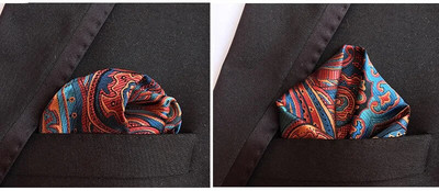 Luksuslik 25*25 cm meeste vintage lilleline Paisley siidist taskurätik, ruudukujuline moodne meeste taskurätik pulmapeo jaoks rinnarätik