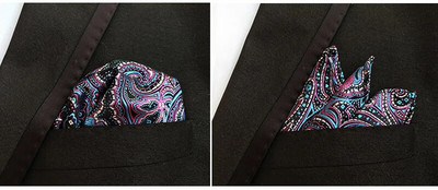 Luksuslik 25*25 cm meeste vintage lilleline Paisley siidist taskurätik, ruudukujuline moodne meeste taskurätik pulmapeo jaoks rinnarätik