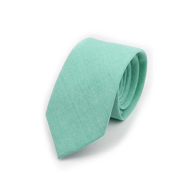 Jednobojne ručno rađene pamučne kravate Muška kravata s prugastim uskim ovratnikom Tanka ružičasta kadulja zelena ležerna kravata Dodaci za vjenčano odijelo Poklon