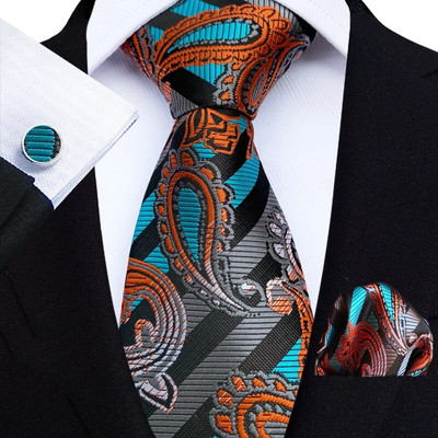 Vīriešu Paisley jostasvieta, trīsdaļīga kaklasaite, ieskaitot kaklasaites kvadrātu un aproču pogas