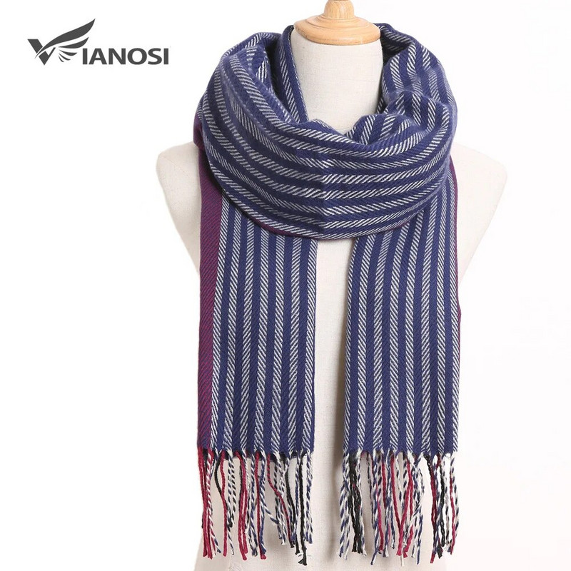[VIANOSI] Zimski klasični karirani šal Žene Muškarci Foulard Jednobojni šalovi Fashion Casual Wrap Kašmir Bufandas Hombre