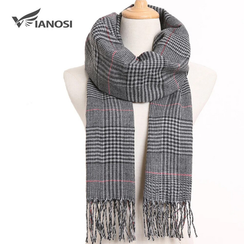 [VIANOSI] Zimski klasični karirani šal Žene Muškarci Foulard Jednobojni šalovi Fashion Casual Wrap Kašmir Bufandas Hombre