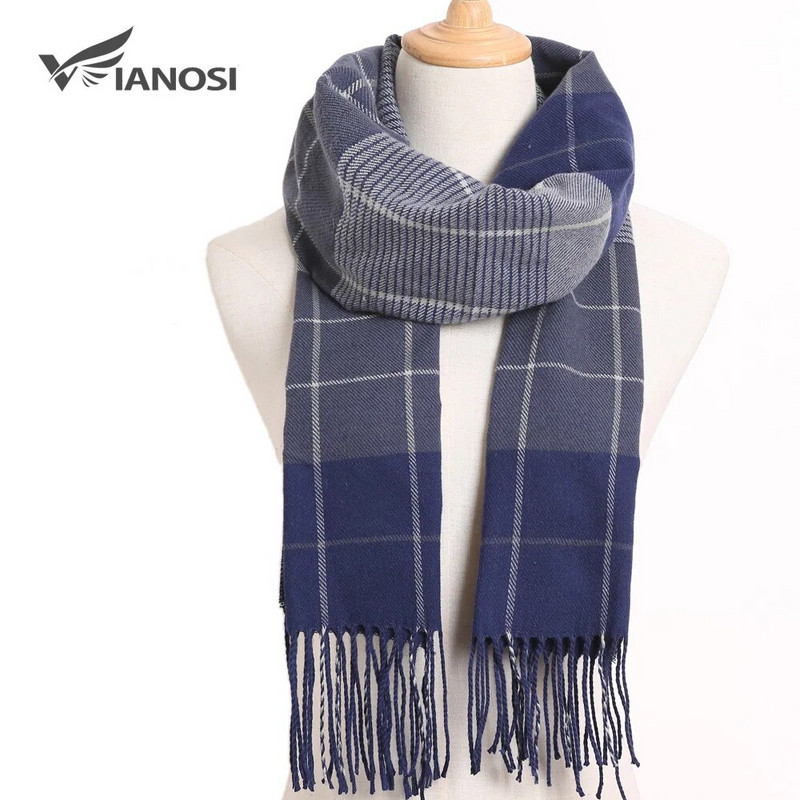 [VIANOSI] Zimski klasični karirani šal Žene Muškarci Foulard Jednobojni šalovi Fashion Casual Wrap Kašmir Bufandas Hombre