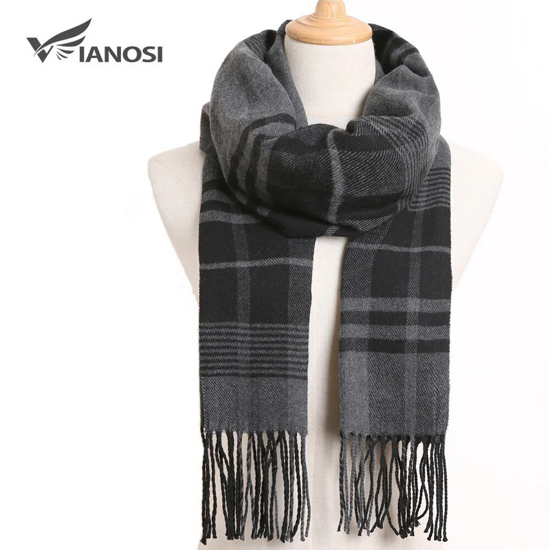 [VIANOSI] Zimski klasični karirani šal Žene Muškarci Foulard Jednobojni šalovi Fashion Casual Wrap Kašmir Bufandas Hombre