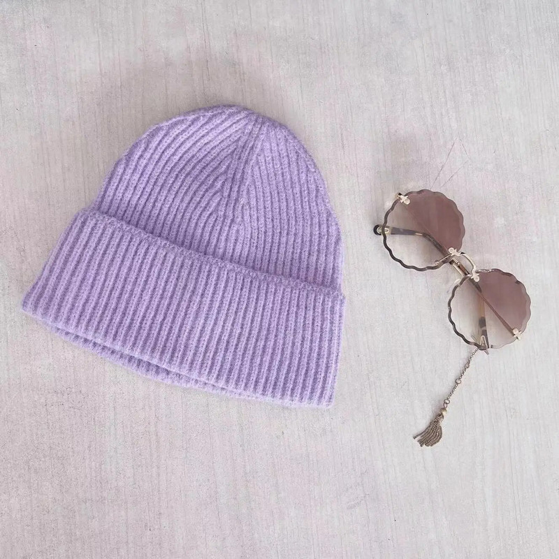 Sieviešu trikotāžas beanie ziemas biezas vienkrāsainas cepures sievietēm vīriešiem Unisex siltas slēpošanas pupiņas Siltas vēja necaurlaidīgas ausu aizsargvāciņas