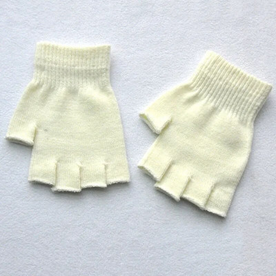 Žene Muškarci Jednobojne rukavice bez prstiju Pletene rukavice s pola prsta Zimske mekane toplije Unisex osnovne ženske rukavice Guantes