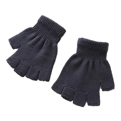 Žene Muškarci Jednobojne rukavice bez prstiju Pletene rukavice s pola prsta Zimske mekane toplije Unisex osnovne ženske rukavice Guantes