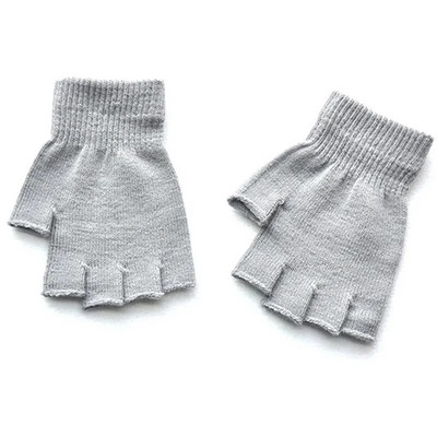 Žene Muškarci Jednobojne rukavice bez prstiju Pletene rukavice s pola prsta Zimske mekane toplije Unisex osnovne ženske rukavice Guantes