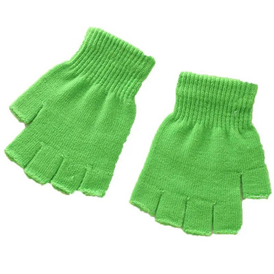 Žene Muškarci Jednobojne rukavice bez prstiju Pletene rukavice s pola prsta Zimske mekane toplije Unisex osnovne ženske rukavice Guantes