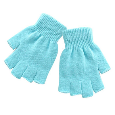 Žene Muškarci Jednobojne rukavice bez prstiju Pletene rukavice s pola prsta Zimske mekane toplije Unisex osnovne ženske rukavice Guantes