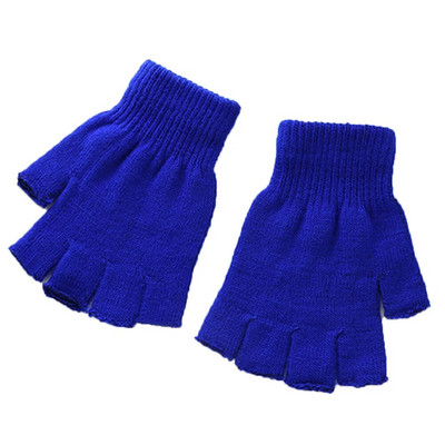 Žene Muškarci Jednobojne rukavice bez prstiju Pletene rukavice s pola prsta Zimske mekane toplije Unisex osnovne ženske rukavice Guantes