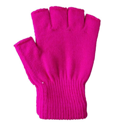 Žene Muškarci Jednobojne rukavice bez prstiju Pletene rukavice s pola prsta Zimske mekane toplije Unisex osnovne ženske rukavice Guantes