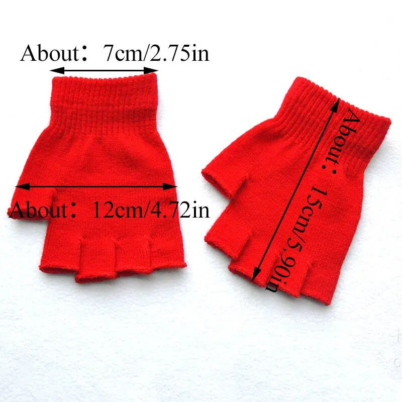 Moteriškos Vyriškos Pirštinės be pirštų Vienspalvės Puspirštės Megztos Kumštinės Žieminės Minkštos Šiltesnės Unisex Pagrindinės Moteriškos pirštinės Guantes