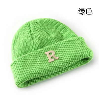 Uus naiste sügis- ja talvine ühevärviline R-täht lokkis kootud müts õues rattasõiduks soe külmakindel kõrvakaitse villane müts