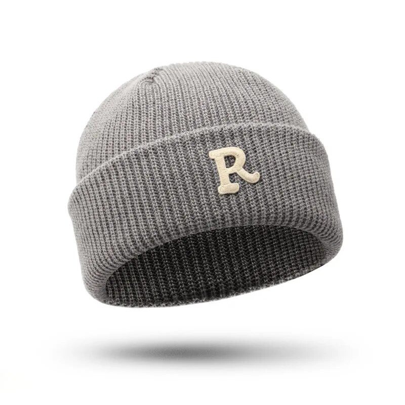 Uus naiste sügis- ja talvine ühevärviline R-täht lokkis kootud müts õues rattasõiduks soe külmakindel kõrvakaitse villane müts