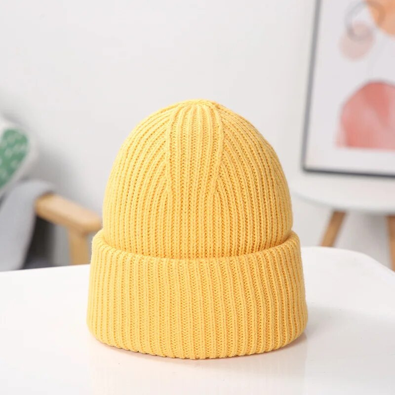 2022. Zimske kape za uniseks Nove kape Pletene jednobojne slatke kape Ženska jesen Ženske kape kape Toplija kapa s šeširom Muška ležerna kapa