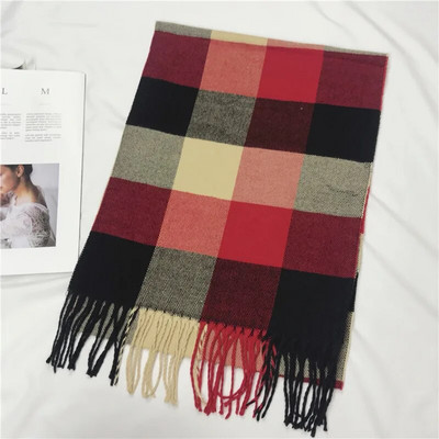 Ruházati kiegészítők, sálak és pakolatok, kockás férfi sál, meleg, rojtos férfi nyak