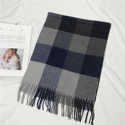 Ruházati kiegészítők, sálak és pakolatok, kockás férfi sál, meleg, rojtos férfi nyak