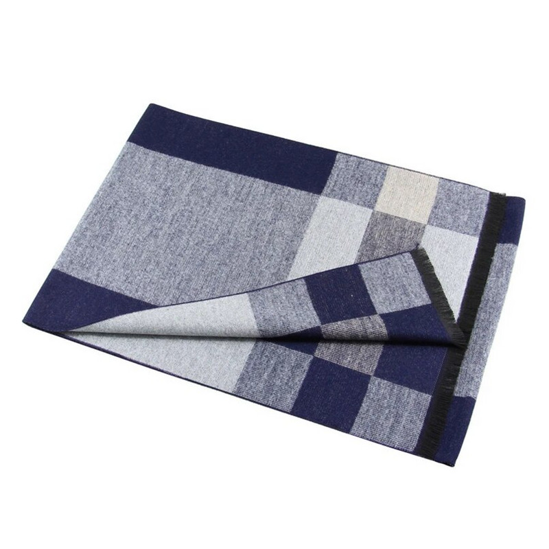 EAGLEBORN új téli sál Cashmere Infinity luxus sálak férfi négyzet alakú rácsos sál férfiaknak fekete csíkos téli takaró sál