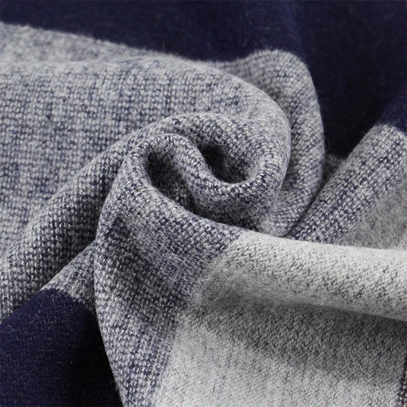 EAGLEBORN új téli sál Cashmere Infinity luxus sálak férfi négyzet alakú rácsos sál férfiaknak fekete csíkos téli takaró sál