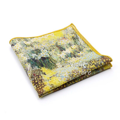 Uus vanaaegne aiaõlimaal 23 cm taskurätik 100% puuvillane päevalill naiste meeste pulmakostüüm Tasku kandiline kingitus