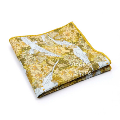 Uus vanaaegne aiaõlimaal 23 cm taskurätik 100% puuvillane päevalill naiste meeste pulmakostüüm Tasku kandiline kingitus