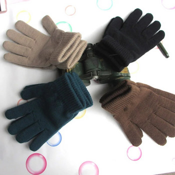 Γάντια δάχτυλων Χειμερινό φθινόπωρο Ζεστά χοντρά ανδρικά γυναικεία γάντια Unisex πλεκτά Full Solid Fashion Thicken γάντι Αθλητικά γάντια εξωτερικού χώρου