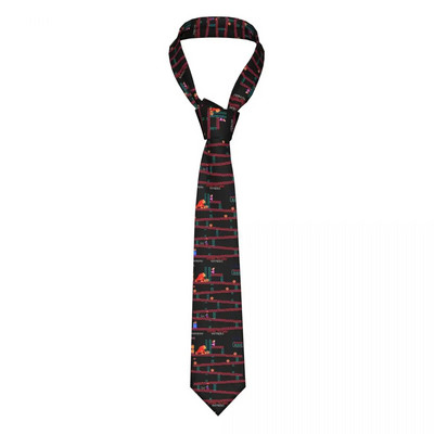 Donkey Kong Nyakkendő Selyem 8 cm Keskeny Árkád játék Kollázs Vintage Retro nyakkendő férfiaknak Ing kiegészítők Cravat Cosplay kellékek