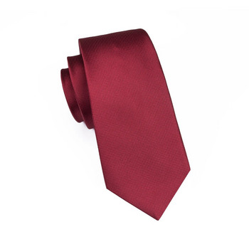 Μπορντό μασίφ Ανδρική γραβάτα Luxury 8,5cm φαρδιά μεταξωτή γραβάτα γάμου Τσέπη τετράγωνο σετ μανικετόκουμπα καρφίτσα Δώρο για άνδρες Σχεδιαστής γραβάτα