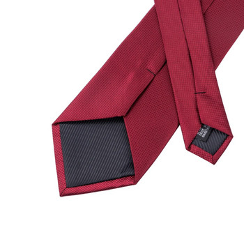 Μπορντό μασίφ Ανδρική γραβάτα Luxury 8,5cm φαρδιά μεταξωτή γραβάτα γάμου Τσέπη τετράγωνο σετ μανικετόκουμπα καρφίτσα Δώρο για άνδρες Σχεδιαστής γραβάτα