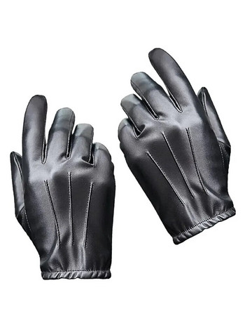 Нови зимни ръкавици Мъже Жени Черна PU кожа Кашмир Топли ръкавици за шофиране Ръкавици с пръсти Сензорен екран Водоустойчиви тактически ръкавици