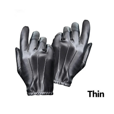 Νέα Χειμερινά Γάντια Ανδρικά Γυναικεία Μαύρα PU Δερμάτινα κασμίρι Ζεστά Γάντια Οδήγησης Γάντια Οθόνη αφής Αδιάβροχα Τακτικά Γάντια