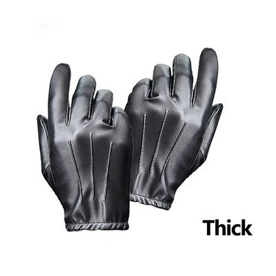 Νέα Χειμερινά Γάντια Ανδρικά Γυναικεία Μαύρα PU Δερμάτινα κασμίρι Ζεστά Γάντια Οδήγησης Γάντια Οθόνη αφής Αδιάβροχα Τακτικά Γάντια