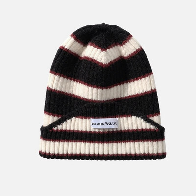 Modna prugasta pletena vunena kapica Kapa Žene Muškarci Jesen Zima Elastični grijač za uši Kapa za ležerne sportove Skijanje Vjetrootporna kapa