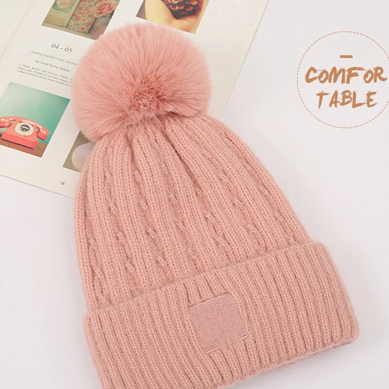 Jauna ziemas, silta trikotāžas cepure sievietēm, lieli, lieli, samta oderi, galvaskausa cepures, sieviešu vienkrāsainas, aukstumizturīgas, džemperiskas cepures