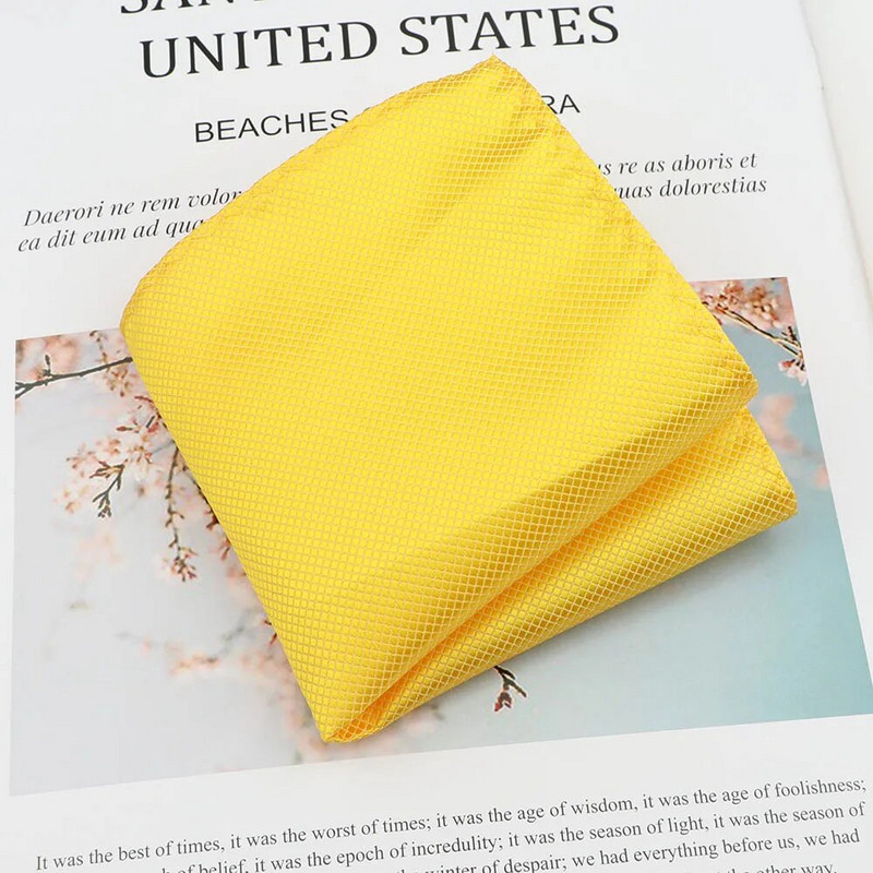 Jednobojni rupčić Visoka moda Džepni kvadrat Vintage poliesterski muški ručnik Hanky za poslovna odijela Dodaci