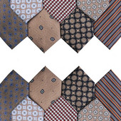 Kaki kravate Muška poslovna kravata za vjenčano odijelo Kravata za muškarce Moda za kavu s cvjetnim točkastim prugama Vintage kravate na veliko Gravat