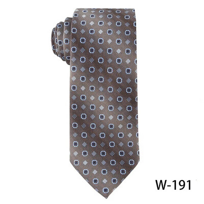 Kaki kravate Muška poslovna kravata za vjenčano odijelo Kravata za muškarce Moda za kavu s cvjetnim točkastim prugama Vintage kravate na veliko Gravat