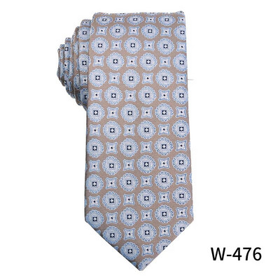 Kaki kravate Muška poslovna kravata za vjenčano odijelo Kravata za muškarce Moda za kavu s cvjetnim točkastim prugama Vintage kravate na veliko Gravat